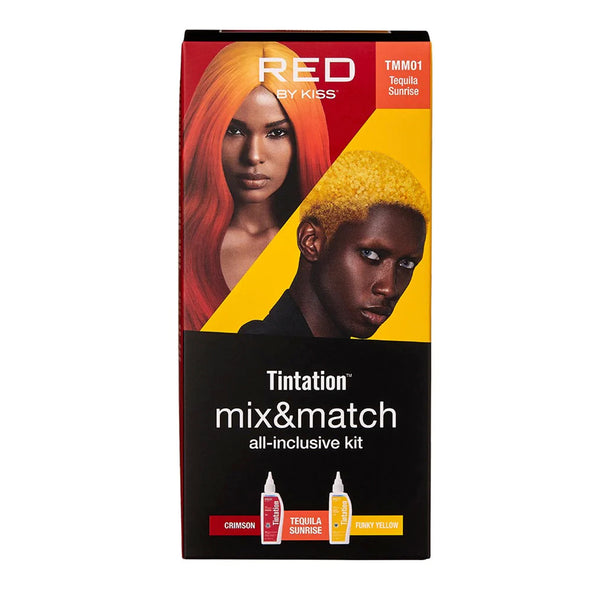 RED by Kiss Hair Color Kit - All-Inclusive Mix & Match Bleach, Tintation  Hair Colors