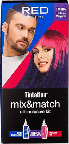 RED by Kiss Hair Color Kit - All-Inclusive Mix & Match Bleach, Tintation  Hair Colors