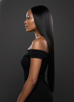 Standard Lace Brazilian Straight 4x4 Closure Wig - 02 side profile