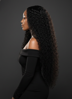 Virgin Brazilian Deep Wave Standard Lace Frontal - 02 side profile
