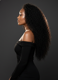Curly Top Lace Bob with Bangs Wig - 02 side profile