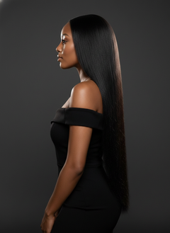 Virgin Brazilian Yaki Straight Standard Lace Frontal - 02 side profile