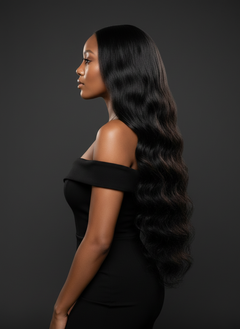 Virgin Peruvian Body Wave Standard Lace Frontal - 02 side profile