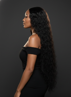 Virgin Peruvian Water Wave 4x4 Standard Lace Closure - 02 side profile