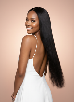 Virgin Brazilian Straight 360 Wig - 03 over shoulder
