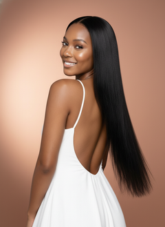 HD Lace Brazilian Straight 4x4 Closure Wig - 03 over shoulder