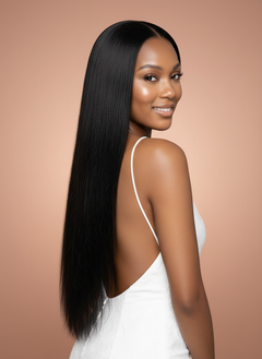 Brazilian Kinky Straight 4x4 HD Lace Closures - 03 over shoulder