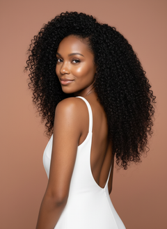 Peruvian Curly 5x5 HD Lace Closures - 03 over shoulder
