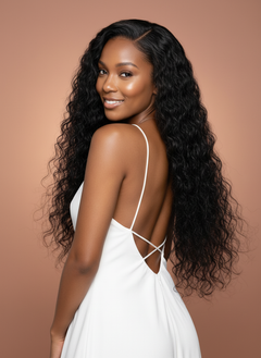 Brazilian Water Wave HD Lace Frontals - 03 over shoulder