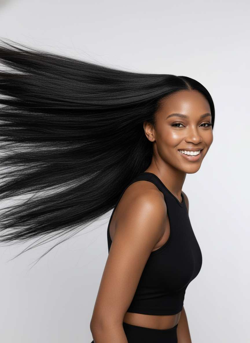 HD Lace Brazilian Straight 4x4 Closure Wig - 04 hair flip