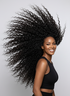 Peruvian Deep Wave 4x4 HD Lace Closures - 04 hair flip