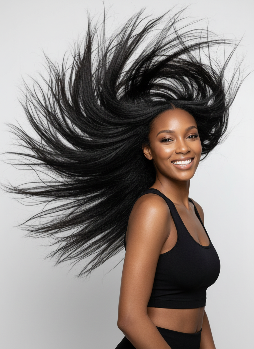 Brazilian Kinky Straight 4x4 HD Lace Closures - 04 hair flip