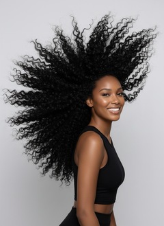 Peruvian Curly 5x5 HD Lace Closures - 04 hair flip