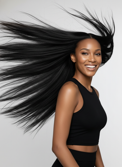 Straight Seamless Clip-Ins - 04 hair flip