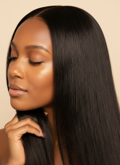 Peruvian Yaki Straight 4x4 HD Lace Closures - 05 texture detail