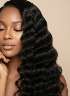 Virgin Brazilian Water Wave Standard Lace Frontal - 05 texture detail