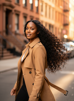 Virgin Brazilian Deep Wave 4x4 Standard Lace Closure - 06 lifestyle outdoor