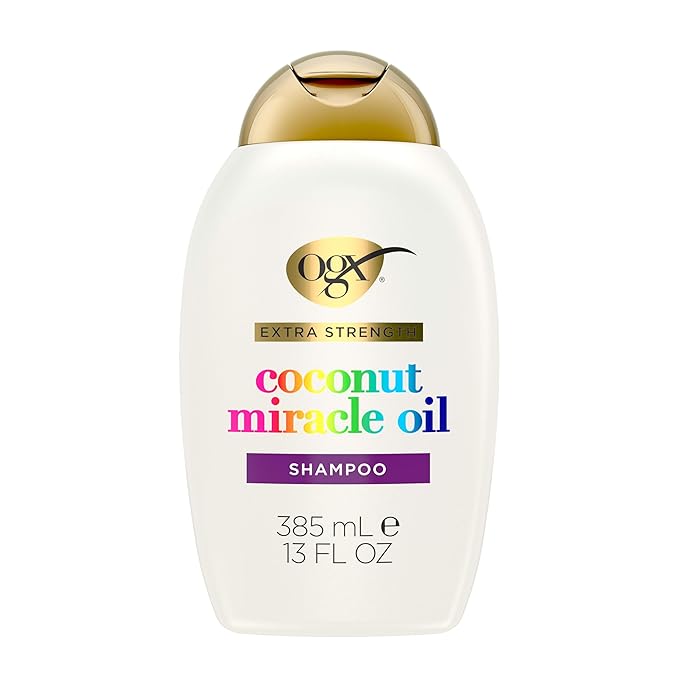 OGX Extra Strength Damage Remedy + Coconut Miracle Oil Shampoo for Dry, Frizzy or Coarse Hair, Paraben-Free, Sulfate-Free Surfactants, 13 Fl Oz