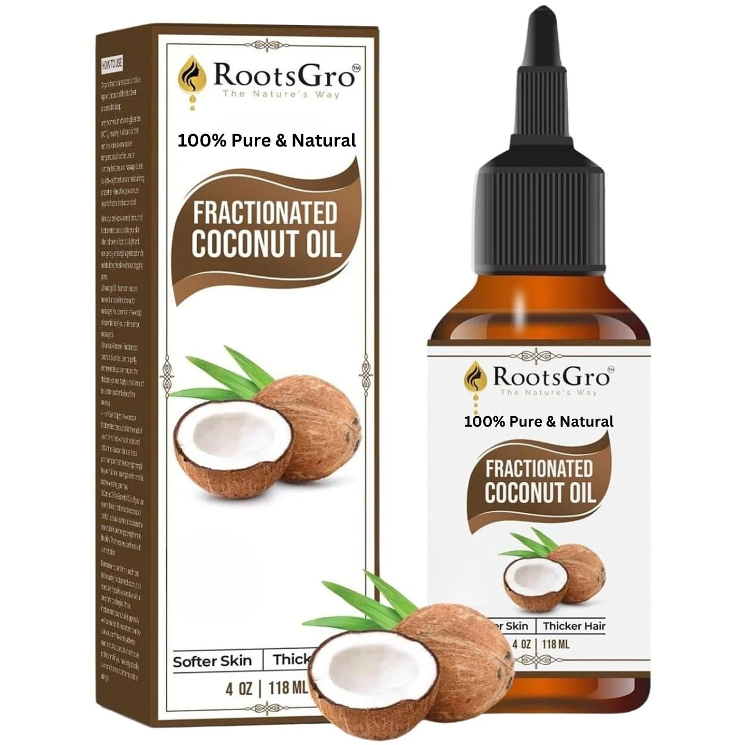 RootsGro Coconut Oil 4OZ- HAIR GROWTH OIL