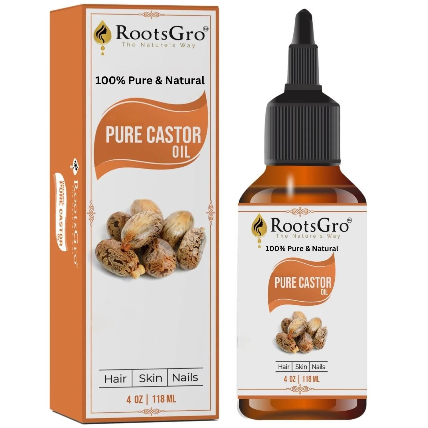 ROOTS GRO Natural Pure Castor Oil