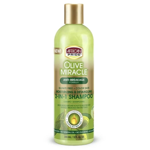 African Pride Olive Miracle Anti-Breakage Formula 2-in-1 Shampoo