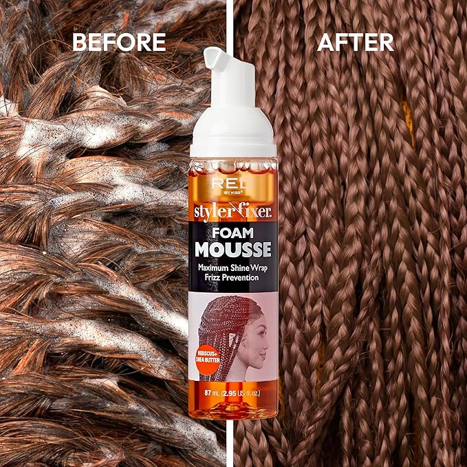 Red by Kiss Foaming Maximum Shine Wrap Mousse-Hibiscus + Shea Butter