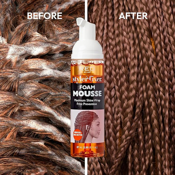 Red by Kiss Foaming Maximum Shine Wrap Mousse-Hibiscus + Shea Butter