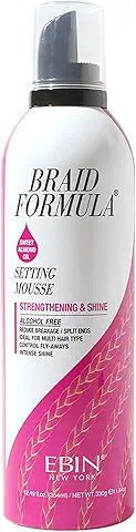 EBIN NEW YORK Braid Formula Setting Mousse - Sweet Almond Oil