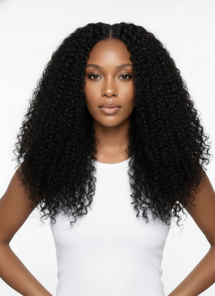 Virgin Brazilian Deep Wave 4x4 Standard Lace Closure - #1 Jet Black