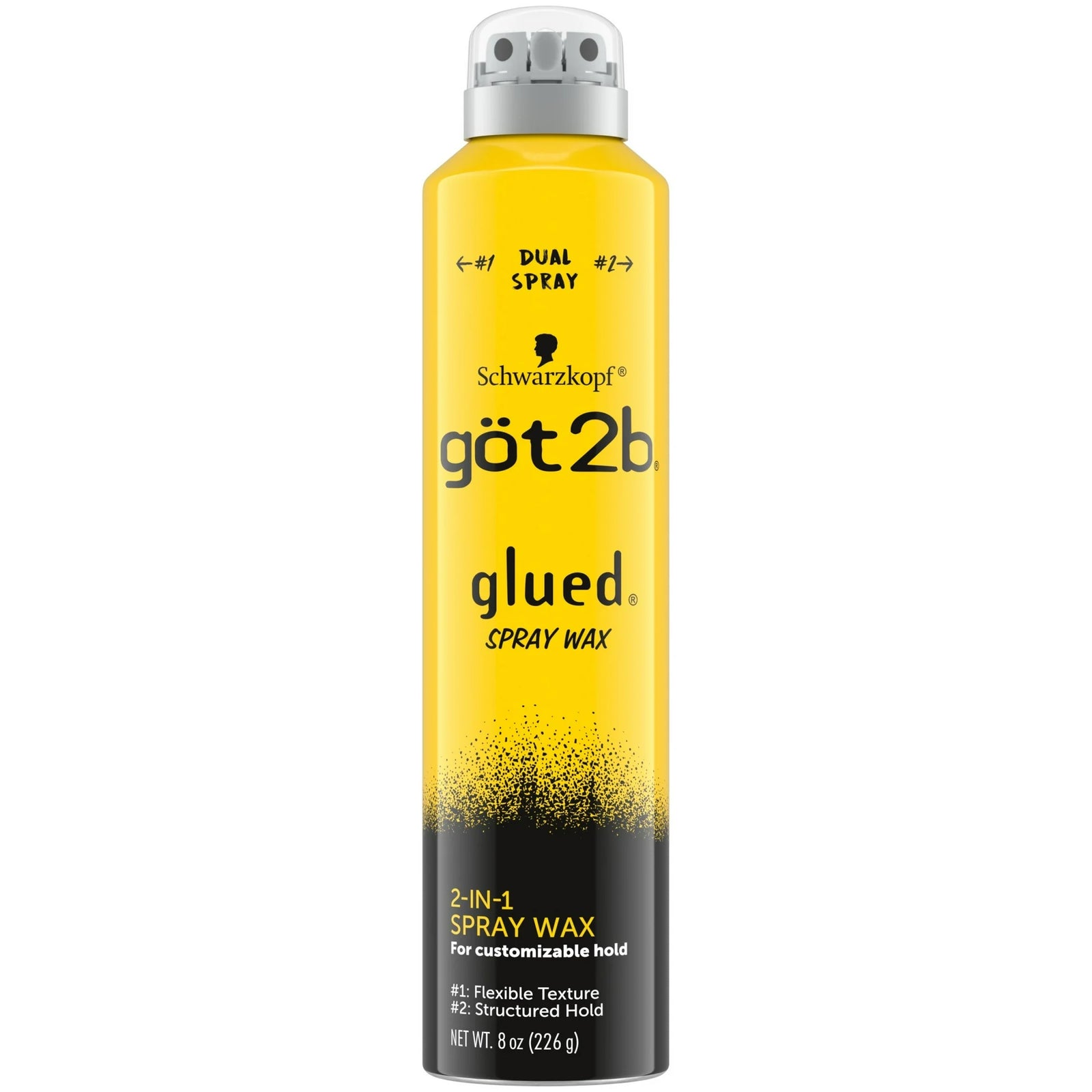 got2b Glued Spray Wax, 2-in-1 Dual Hair Spray Nozzle
