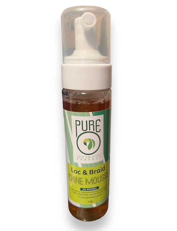 pure o loc and braid shine mousse 7oz