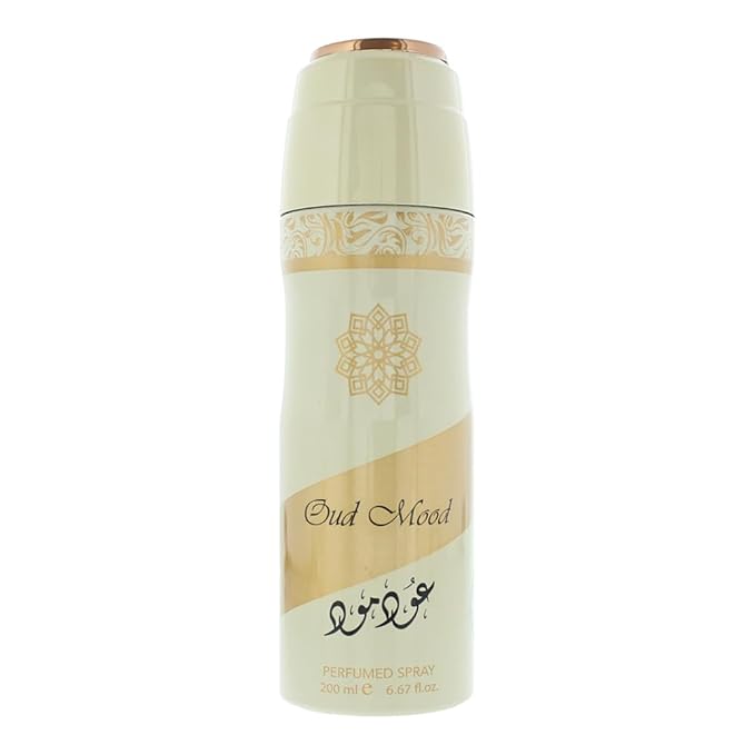 Lattafa Oud Mood Perfumed Deodorant Spray, 6.67 Ounce