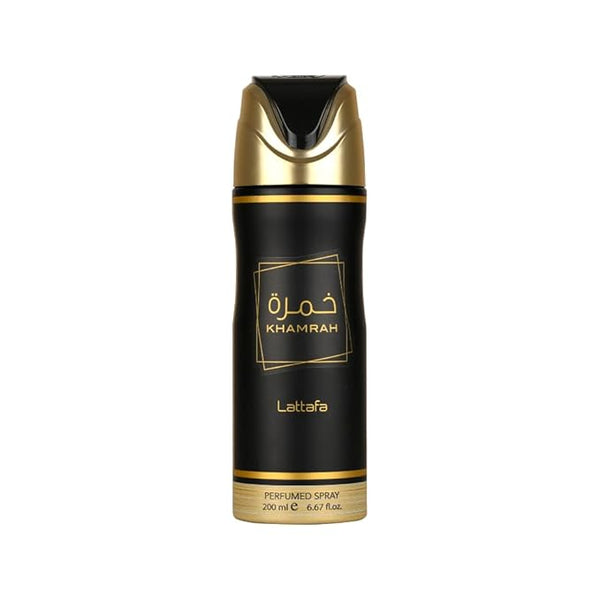 Lattafa Khamrah Perfumed Deodorant Spray for Unisex, 6.7 Ounce