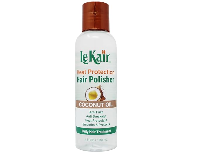 High Heat Protection Hair Polisher - Coconut Oil, Anti Frizz, Anti Breakage, Heat Protectant, Smooths & Protects, Daily Hair Treatment 4 Fl Oz
