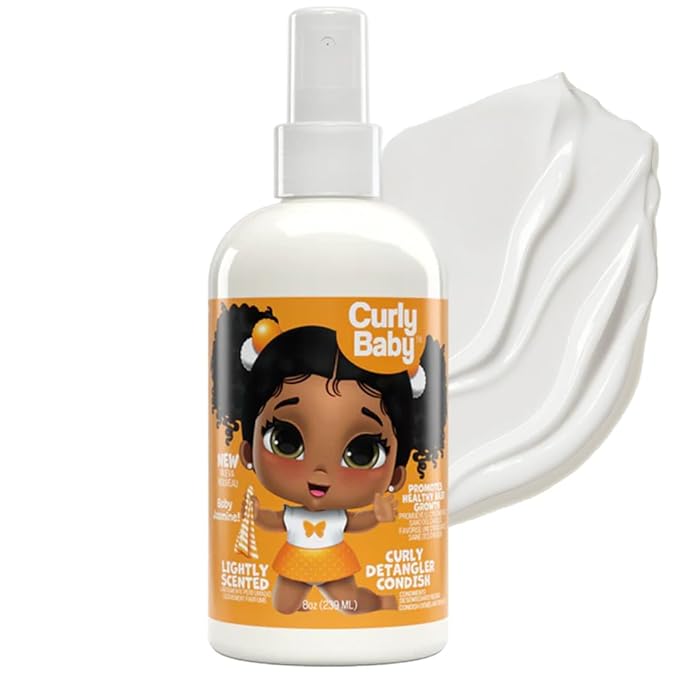 Curly Detangling Condish - Gentle Spray Conditioner for Babies & Kids, Detangles, Moisturizes, Conditions Curly, Kinky & Coily Hair - Cruelty-Free, Dermatologist Tested, 8 oz