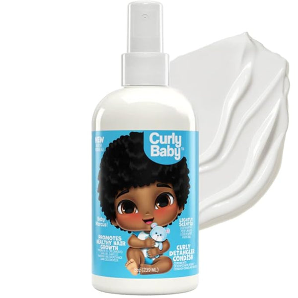 Curly Detangling Condish - Gentle Spray Conditioner for Babies & Kids, Detangles, Moisturizes, Conditions Curly, Kinky & Coily Hair - Hypoallergenic, Cruelty-Free, Dermatologist Tested, 8 oz