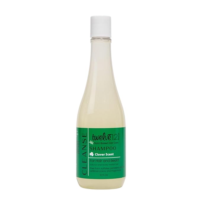 Twelve12 Shampoo Clover Scent, Plant Based, Cruelty-Free, Clarifying Shampoo