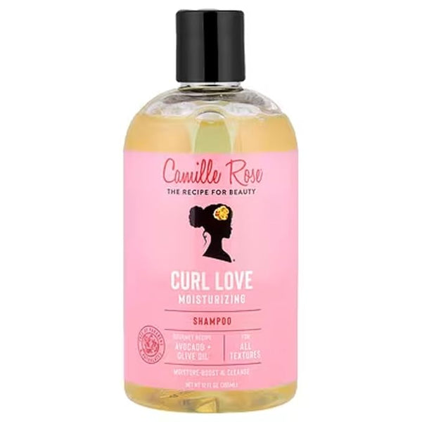 Camille Rose Curl Love Shampoo, with Olive Fruit & Avocado Oils and Aloe Leaf Juice to Cleanse, Moisturize and Hydrate, for All Hair Textures, 12 fl oz