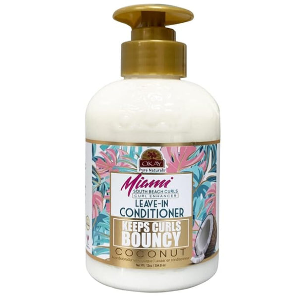 Miami South Beach Curls, Coconut Curl Enhancer Leave in Conditioner, 12 oz