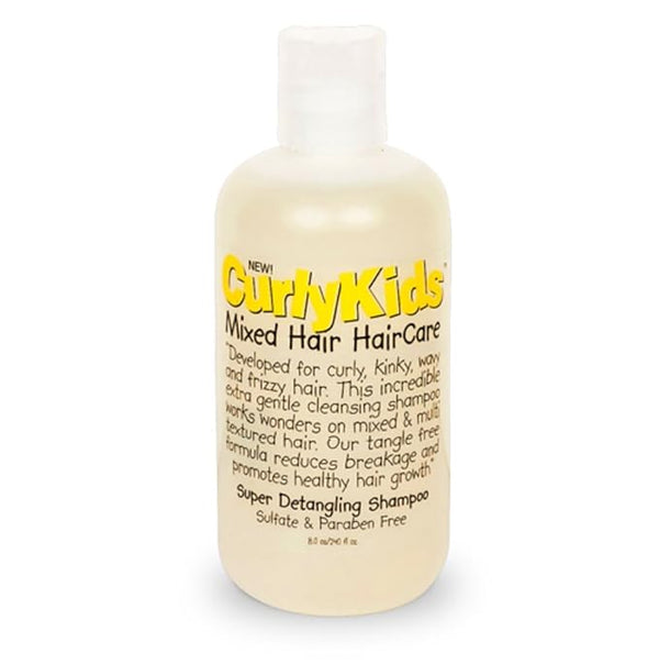 CurlyKids Mixed Haircare Super Detangling Shampoo, Yellow, 8 Fl Oz