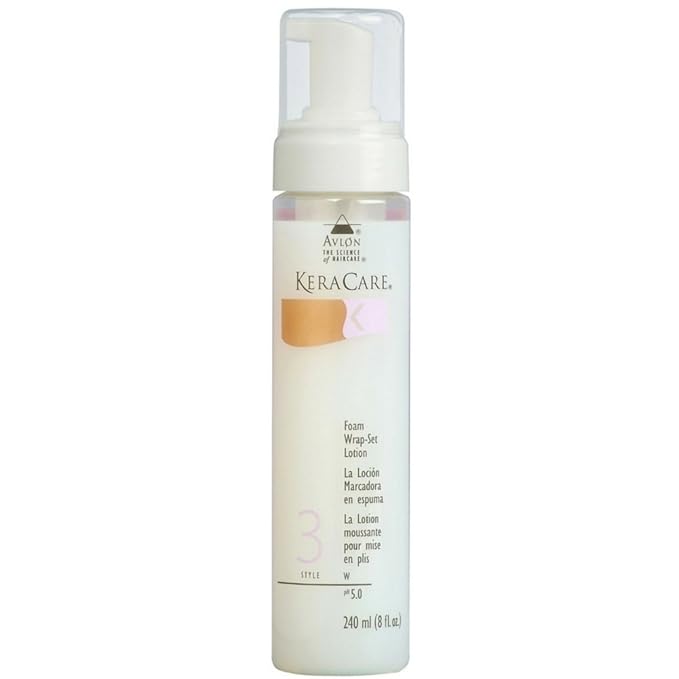 Avlon KeraCare Foam Wrap-Set Lotion, 8 oz
