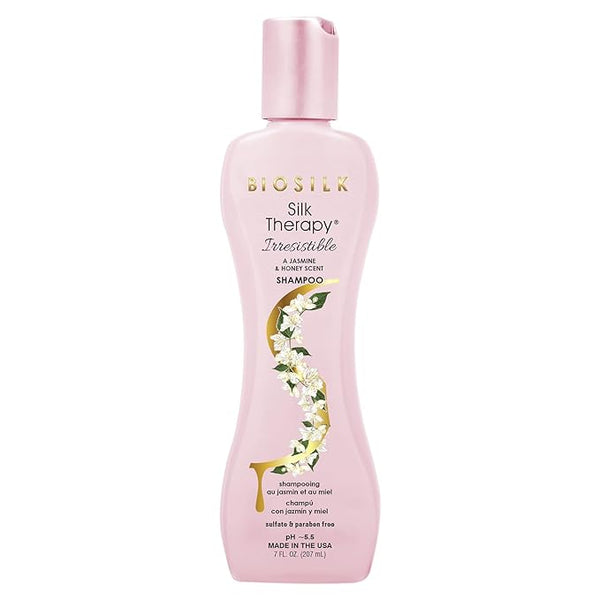 BioSilk Irresistible Collection Silk Therapy Shampoo, Cleanses & Removes Buildup, Jasmine & Honey Scent, Sulfate, Paraben, & Cruelty-Free, 7 Oz