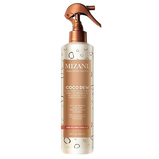 Mizani Style Shifter Society Coco Dew Curl (P)restyling Spray with Coconut Oil, Curl Refreshing Spray