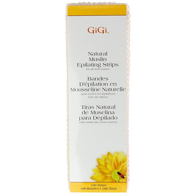 GiGi Natural Muslin Epilating Strips Large (3" x 9") 100 Strips