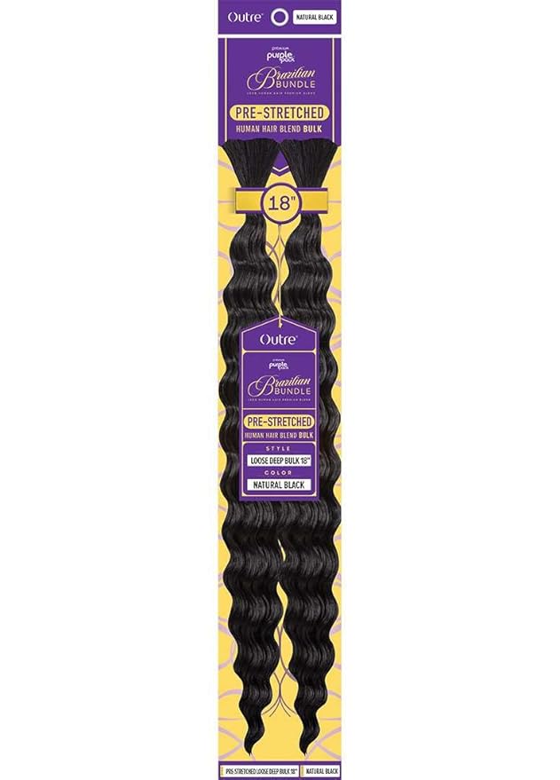 Outre Purple Pack Brazilian Bundle - Prestretched Loose Deep Bulk 18"