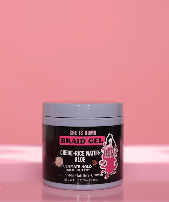 She Is Bomb BRAID GEL with CHEBE, RICE WATER, & ALOE