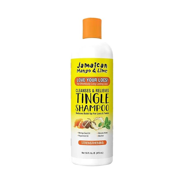 Jamaican Mango & Lime Love Your Locs Tingle Shampoo – Gentle yet Deep Cleansing & Scalp Tingling Shampoo for Textured Hair Hydrates & Removes Buildup – 16 oz