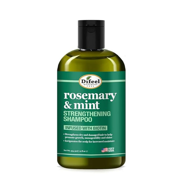Difeel Rosemary Mint Strengthening Shampoo with Biotin 12 oz.
