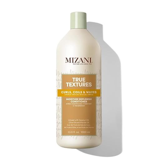 Mizani True Textures Moisture Replenish Conditioner - Moisturizes & Defines Curls, Silicone & Paraben-Free For Curly Hair, 33.8 Fl Oz