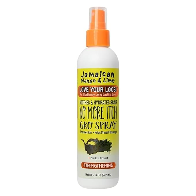 Jamaican Mango & Lime No More Itch Spray – Soothing Scalp Regular Relief for Locs, Braids, Twists & Protective Styles – 8 oz